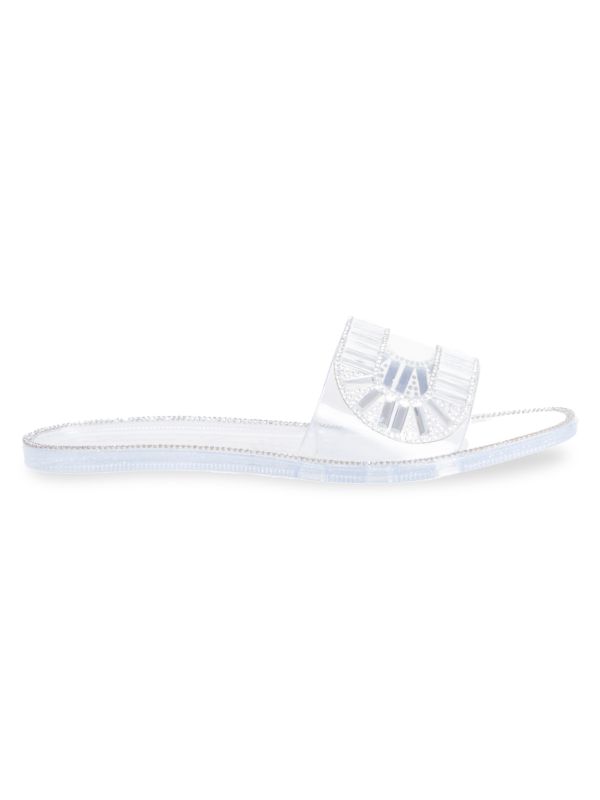 Lauren Lorraine Jane Embellished Flat Jelly Sandals